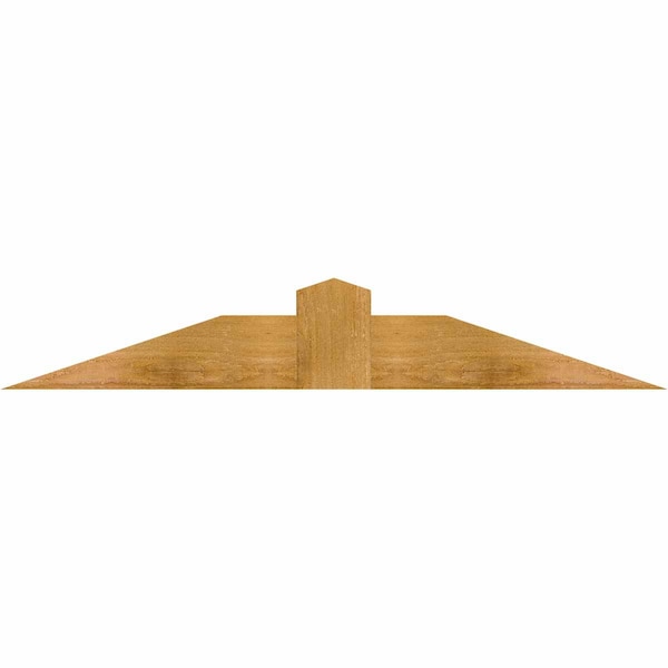 Ekena Millwork Portland Rough Sawn Timber Gable Bracket, Western Red Cedar, 36"W x 6"H x 2"D x 4"F, 4/12 Pitch GBW036X06X0204POR00RWR - main